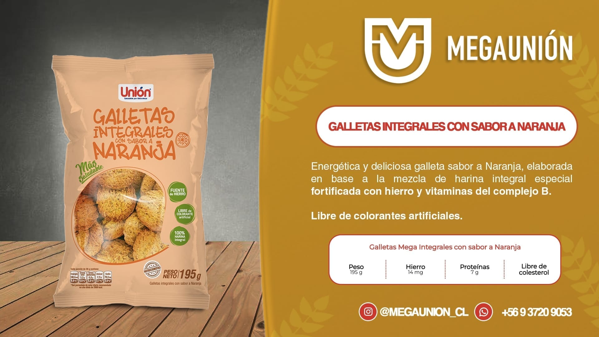 galleta integral naranja